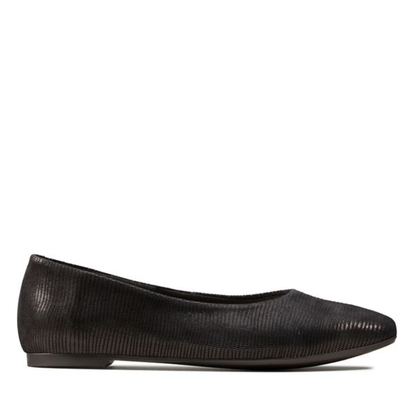Clarks Womens Chia Violet Flat Shoes Black | USA-1485732
